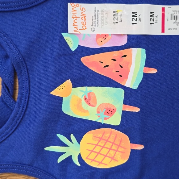 JUMPING BEANS BRAND GIRLS TANK TOPS AND SHORTS BUNDLE SIZE 12 MONTHS - Picture 5 of 12